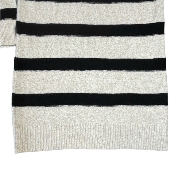 Line & Dot Cozy Rosie Mock Neck Sweater Dress. Oatmeal & Black Size Medium #911 - Picture 8 of 9